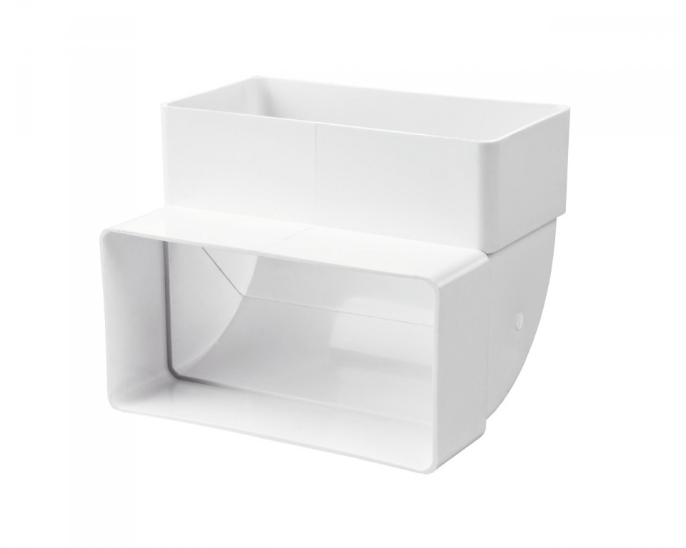 Колено вертикальное 90° для плоских каналов